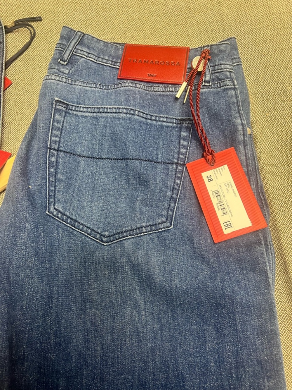Tramarossa Blue Cotton Michelangelo Denim Tencel Men Size 38